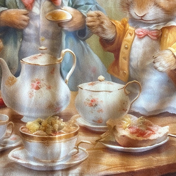 NEW Beatrix Potter Peter rabbit inspired tea party throw pillow covers nursery - Picture 9 of 13